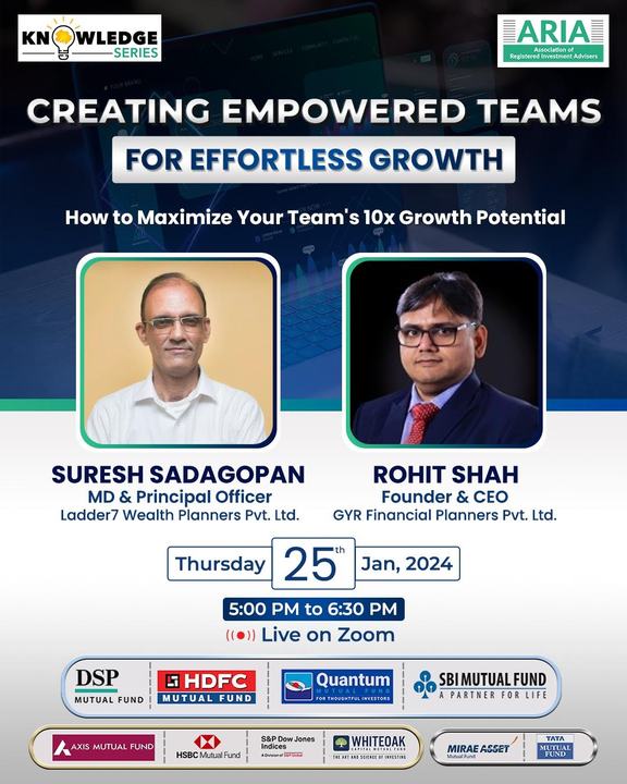 Event poster with Suresh Sadagopan and Rohit Shah. Thursday 25 January 2024, 5 to 6:30 pm, live on Zoom.