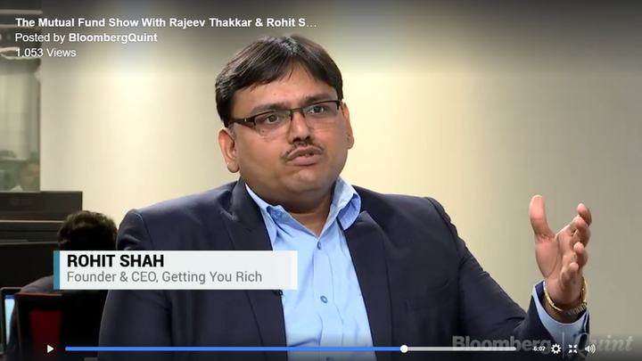 Rohit Shah speaking on The Mutual Fund Show on BloombergQuint.